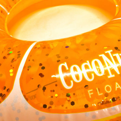 Coconut Float Tangerine Orange Glitter Water Accessory Pool Float