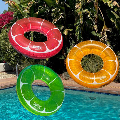 Coconut Float Tangerine Orange Glitter Water Accessory Pool Float