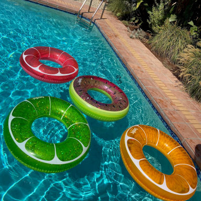 Coconut Float Tangerine Orange Glitter Water Accessory Pool Float
