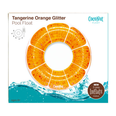 Coconut Float Tangerine Orange Glitter Water Accessory Pool Float