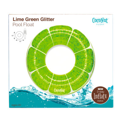 Coconut Float Lime Green Glitter Water Accessory Pool Floats