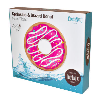 Coconut Float Pink Sprinkled & Glazed Donut Pool Floats