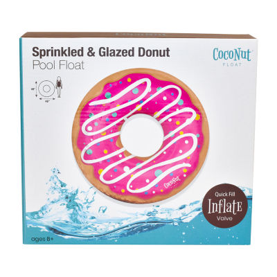 Coconut Float Pink Sprinkled & Glazed Donut Pool Float