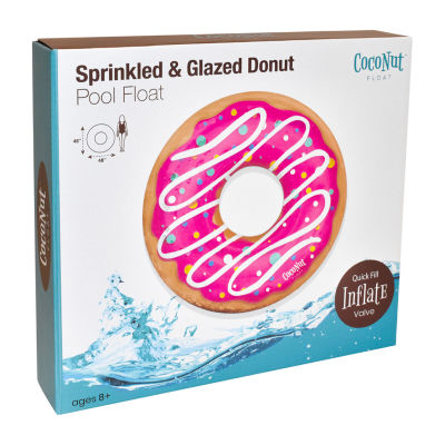 Coconut Float Pink Sprinkled & Glazed Donut Pool Float