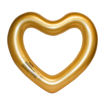 Coconut Float Gold Glitter Heart Pool Float