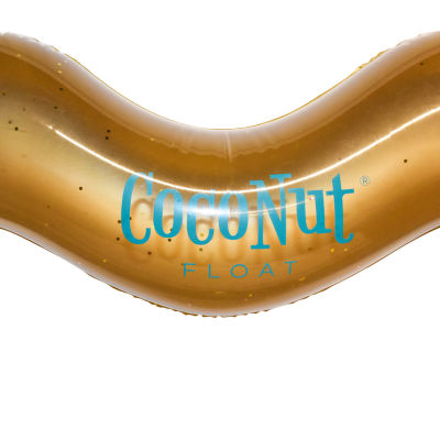 Coconut Float Gold Glitter Heart Pool Float