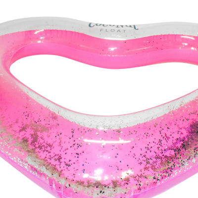 Coconut Float Pink Glitter Heart Pool Float