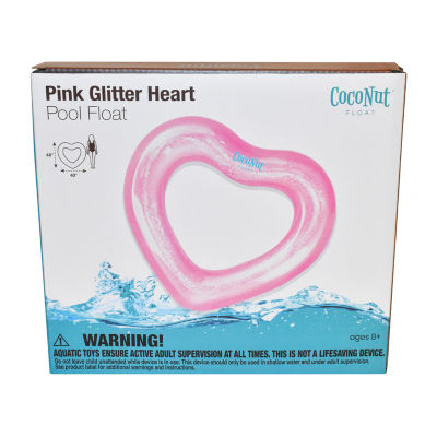 Coconut Float Pink Glitter Heart Pool Floats