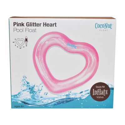 Coconut Float Pink Glitter Heart Pool Float