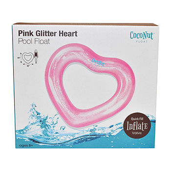 Inflatable Leopard Heart Pool Ring