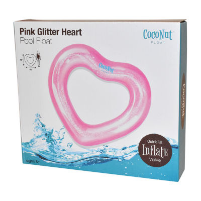 Coconut Float Pink Glitter Heart Pool Floats