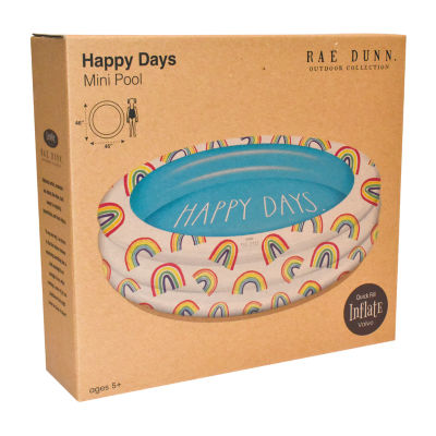 Rae Dunn Happy Days Aqua Rainbow Mini Pool