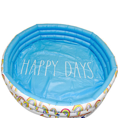 Rae Dunn Happy Days Aqua Rainbow Mini Pool Inflatable Pools