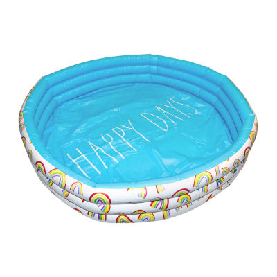 Rae Dunn Happy Days Aqua Rainbow Mini Pool Inflatable Pools