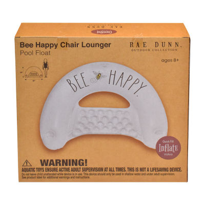 Rae Dunn Bee Happy Chair Lounger Pool Float