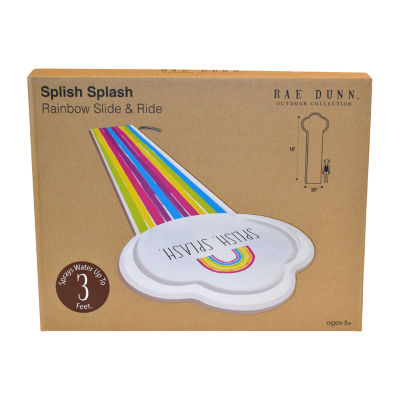 Rae Dunn Splish Splash Rainbow Slide & Ride Water Slides