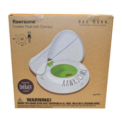 Rae Dunn Rawrsome Toddler Float With Canopy Pool Float
