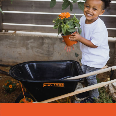 Black+Decker Realistic Wheelbarrow For Kids