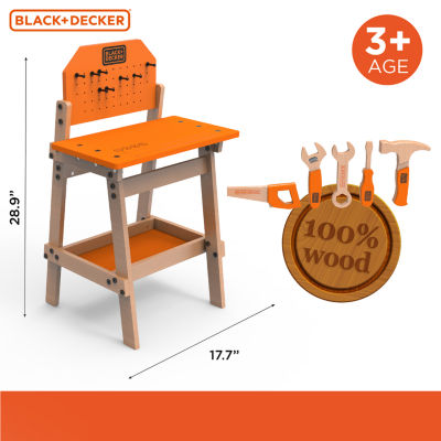Black+Decker Workbench And Six Piece Wooden Tool Set