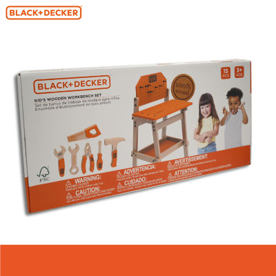 Black+Decker Workbench And Six Piece Wooden Tool Set