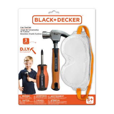 Black & Decker Four Piece Gardening Hand Toolset for Kids Garden Tool Bag That Holds Plastic Hand Tools