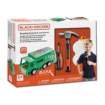 Black & Decker And Kids Workbench and Six pc. Wooden Tool Set for