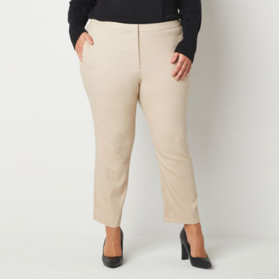 Worthington Womens Mid Rise Slim Pant-Tall