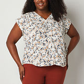 jcpenney short sleeve blouses