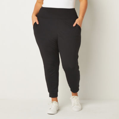 Xersion Womens Fleece Mid Rise Straight Sweatpant, Color: Black - JCPenney