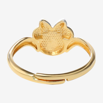 Disney Collection Girls 14K Two Tone Gold Minnie Mouse Signet Ring