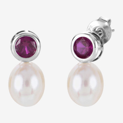 Jcp pearl clearance earrings