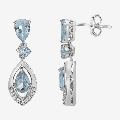 Jcpenney hot sale aquamarine earrings