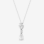 DiamonArt® Womens 4 1/2 CT. T.W. White Cubic Zirconia Sterling Silver Pendant Necklace