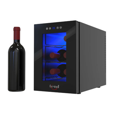 BLACK+DECKER 6 Bottle Wine Fridge, Wine Cooler with Mirrored Front, Mini  Wine Fridge Thermoelectric