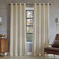 Sun Zero Oslo Energy Saving 100% Blackout Grommet Top Single Curtain Panel, One Size, Beige
