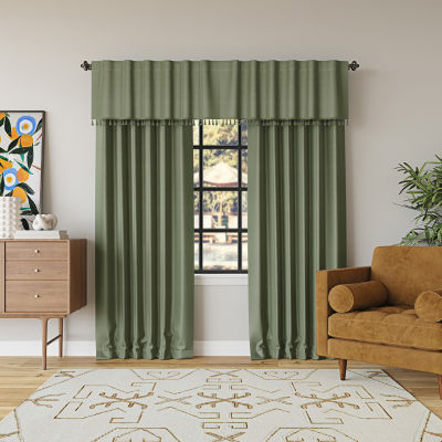 Sun Zero Evelina Faux Dupioni Silk Thermal Extreme Back Tab Energy Saving 100% Blackout Single Curtain Panel