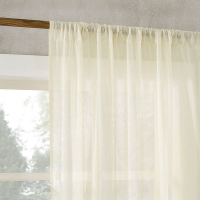 Archaeo Coralie Rod Pocket Sheer Single Curtain Panels