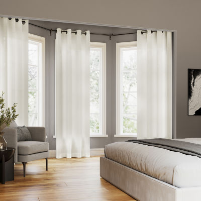 Archaeo Vail Grommet Top Sheer Single Curtain Panels