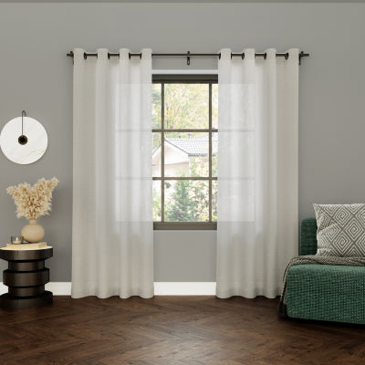 Archaeo Vail Sheer Grommet Top Single Curtain Panel