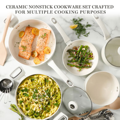 Martha Stewart 19-pc. Non-Stick Cookware Set, One Size, Beige