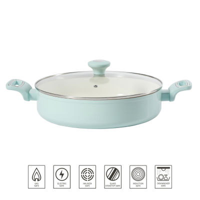 Martha Stewart Ceramic Non-Stick 12" Everyday Pan with Lid