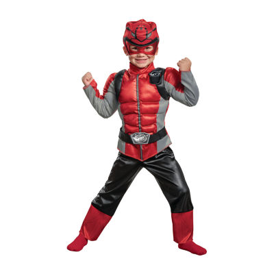 Boys Red Ranger Muscle Costume - Beast Morphers