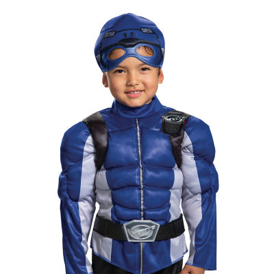 Boys Blue Ranger Muscle Costume - Beast Morphers