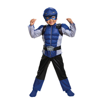 Boys Blue Ranger Muscle Costume - Beast Morphers