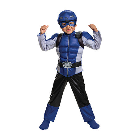 Boys Beast Morphers Blue Muscle Power Rangers Costume, 3t-4t, Blue