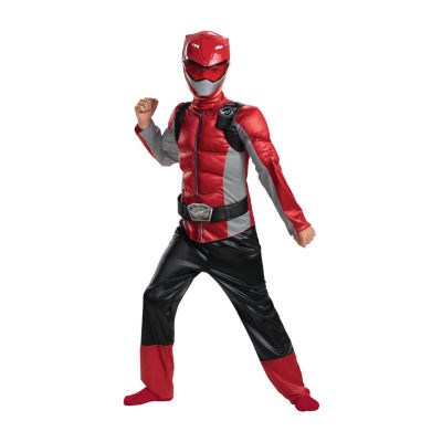 Boys Red Ranger Muscle Costume - Beast Morphers