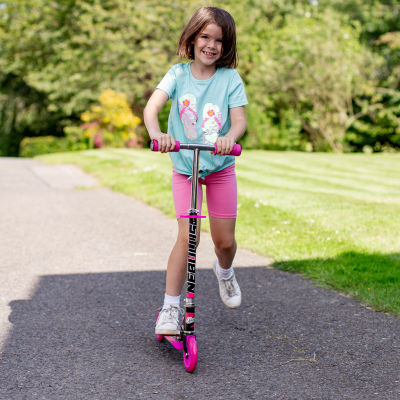 Ozbozz Nebulus Two Wheel Kids Scooter: Pink & Black Scooter