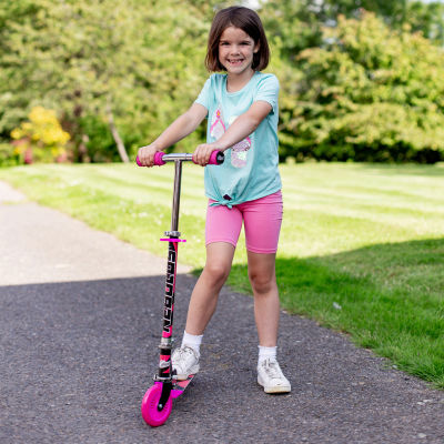 Ozbozz Nebulus Two Wheel Kids Scooter: Pink & Black Scooter