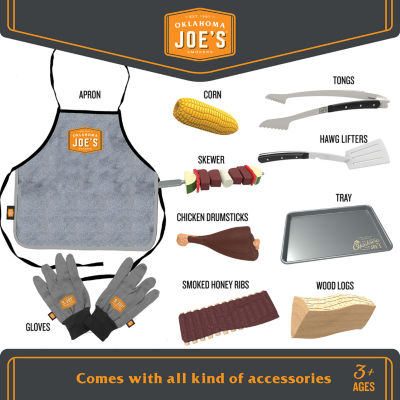 Oklahoma Joe Pretend Play Smoker With Realistic Steam & Accessories Play Kitchen