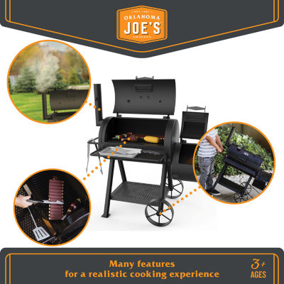 Oklahoma Joe Pretend Play Smoker With Realistic Steam & Accessories Play Kitchen